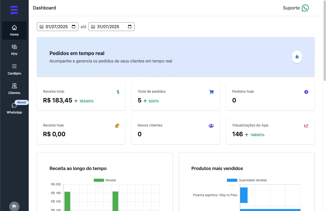 VamoPedir Gestor de Pedidos - Demonstração em tempo real